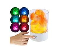 : Lampe de table LED RVB avec cristaux de sel naturels