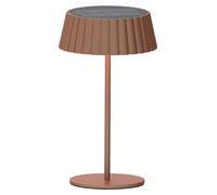 Lampe de table LED solaire, IP44, 2W, 180 lm, lumière blanc chaud, variateur tactile, couleur rouille