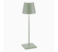 Zafferano Lampe de table Poldina Pro LD1340G3 – LED rechargeable sans fil, tactile, sauge