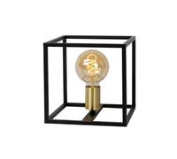 Lampe de table Lucide Ruben E27 40W métal noir laiton