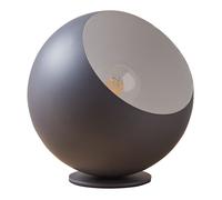 lux.pro Lampe de Table avec Douille E27 et Abat-Jour Sphérique Décoratif Lampe de Chevet Stylée avec Câble Long Design Exceptionnel pour Salon Chambre Bureau Métal 20 x 20 cm Gris