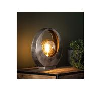 Lampe de table lune en métal finition argent vieilli - AMP