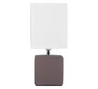 Lampe de table marron Céramique Lampe de chevet Lampe d'appoint Lampe de salon Textile blanc, 1x douille E14, LxlxH 13x11x29 cm