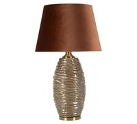 Lampe de table Mauro Ferretti Praga B Marron 45,5x79 cm