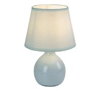 Lampe de table minimaliste vert clair Ingrid Rabalux, abat-jour textile, E14 40W