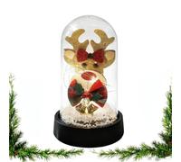 Lampe de table Noël Avec base LED élan sapin éclairage chaud décoration | Lampe de table renne Noël pièce Pour bureau table étagère cheminée intérieur chambre salon espace travail