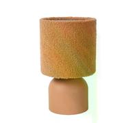 Lampe de table orange abat-jour coton E14 Woolly Lucide