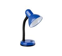 Lampe de Table Orientable Compatible E27 40W avec Bras Flexible et Interrupteur Noir / Bleu