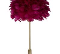 LAMPE DE TABLE PLUME BOULE BORDEAUX