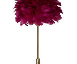 LAMPE DE TABLE PLUME BOULE BORDEAUX