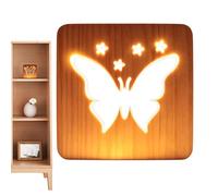 Lampe de table pour chambre à coucher, éclairage d'ambiance de table en bois, lampe de lecture de bureau, pour chambre à coucher, salon, maison, crèche, table de chevet, étagère pour , garçons