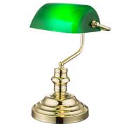 Lampe de table rétro nostalgique Lampe de banquier verte dans un ensemble comprenant des ampoules LED