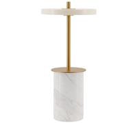 Lampe de table sans fil ASTERIA MOVE 25 cm, blanc, marbre, Umage