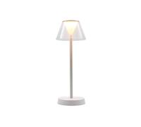 Lumisky Lampe de table sans fil BEVERLY LED blanc chaud Plastique H34 cm Blanc