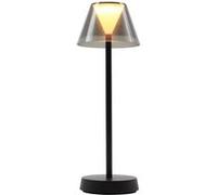 Lumisky Lampe de table sans fil BEVERLY BLACK LED blanc chaud H34 cm