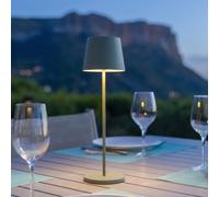 Lampe de table LUMISKY de table sans fil LED dimmable vert oliv
