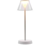 Lumisky Lampe de table sans fil BEVERLY LED blanc chaud Plastique H34 cm Blanc