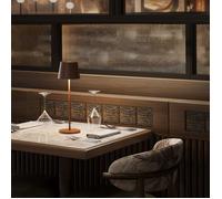 Lampe de table sans fil - LUMISKY - KELLY VINTAGE - Aluminium marron - LED blanc dimmable - Rechargeable - H38 cm