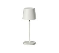Lumisky Lampe de table KELLYL MINI LED sans fil tactile aluminium blanc dimmable H22 cm