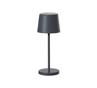 Lumisky Lampe de table tactile sans fil KELLY MINI LED aluminium dimmable H22 cm Gris/Blanc