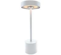Lumisky Lampe de table sans fil touch en aluminium blanc mat LED ROBY WHITE H30cm
