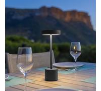 Lampe de table LUMISKY de table sans fil touch LED gris foncé
