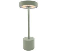 Lumisky Lampe de table sans fil ROBY – LED tactile aluminium vert olive mat H30 cm