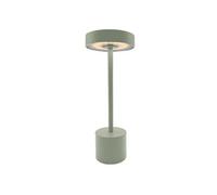 Lumisky Lampe de table sans fil ROBY – LED tactile aluminium vert olive mat H30 cm