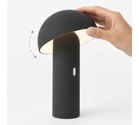 Lumisky Lampe de table TOD sans fil tête orientable LED blanc chaud Noir H28 cm