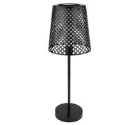 Lampe de table solaire à LED Jardin Lampe de table solaire pour extérieur Balcon Lampe de table solaire en métal, noir, effet lumineux, 1x LED 3000K, DxH 18x50cm