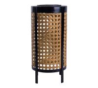 Lampe de table solaire d'extérieur, aspect tressé, marron, décoration de jardin, balcon