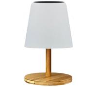 Lumisky Lampe de table Standy Mini Wood Solar – solaire, LED dimmable blanc chaud, bambou H25 cm