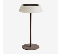 Lampe De Table Solaire Led Sans Fil En Polyéthylène Et Fer Ulenia Marron Chocolat