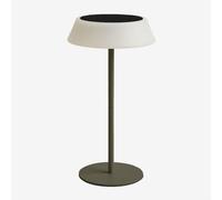 Lampe De Table Solaire Led Sans Fil En Polyéthylène Et Fer Ulenia Vert Olive Intense
