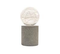 Lampe De Table Solaire - Nordic Light - Ø10 H19 Cm - Autonomie 6 A 8H - Bouton On/Off - Pile Aaa Rechargeable