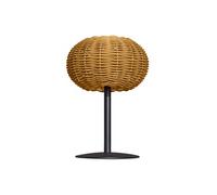 Lumisky Lampe solaire SAMIRA SOLAR - polyrotin beige, module solaire rechargeable/télécommande H25cm
