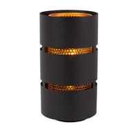 Lampe de table tube métal noir/or E27 Rosas Lucide 30cm