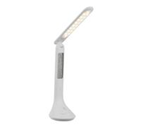Lampe de table variateur tactile lampe de bureau horloge lampe de table de bureau mobile, blanc, LED 4W 195Lm blanc neutre, LxH 19x26 cm