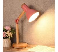 Lampe de Table - Vintage - Bois - LED - E27 - Rose
