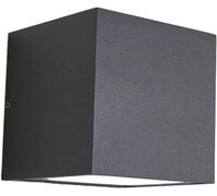 Lampe de terrasse cubique à LED - 12 x 12 x 12 cm - Gris foncé - Spot d'extérieur pour jardin - Design tendance
