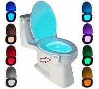 Lampe De Toilette, Veilleuse Led Pour Toilettes, Détecteur Pir, 8 Couleurs Changeantes (S'active Uniquement Dans L'obscurité)