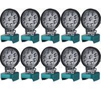lampe de travail à LED 27W, 2000 lumens, compatible avec différentes batteries, 10 pièces Lampe de travail