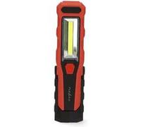 Lampe de Travail à LED 4W 300lm Rechargeable avec Crochet et Aimant Noir / Rouge