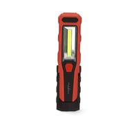 Lampe de Travail à LED 4W 300lm Rechargeable avec Crochet et Aimant Noir / Rouge