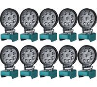 Lampe de travail à LED, puissance 27W, luminosité 2000 lumens, pack de 10 lampes à LED, 27W