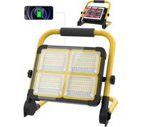 Lampe de travail LED 100W, 12000mAh, solaire, 4 modes, portable