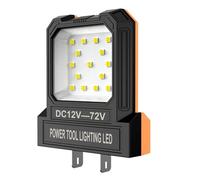 Lampe de travail LED 550LM sortie pour batterie d'outils électriques 12-72V | Luminosité 550LM avec espacement de prise réglable pour batterie d'outils électriques de 12-72 V multifonction