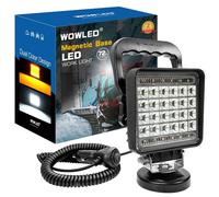Lampe de travail LED 72W, magnétique, double couleur ambre/blanc