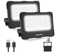 Lampe de travail LED, 80 W, 12000 mAh, 4 modes, 5 niveaux de luminosité, lot de 2