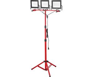 Lampe de travail LED avec support, 15 000 lumens, lampe de camping portable à trois têtes avec interrupteur individuel, trépied, cordon d'alimentation de 3,3 m, pour travaux intérieurs et extérieurs,
